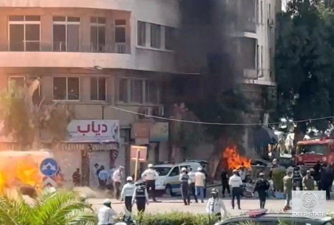 Serial Blasts Rock Damascus Near Hotel Hosting French President Macron During Syria Visit