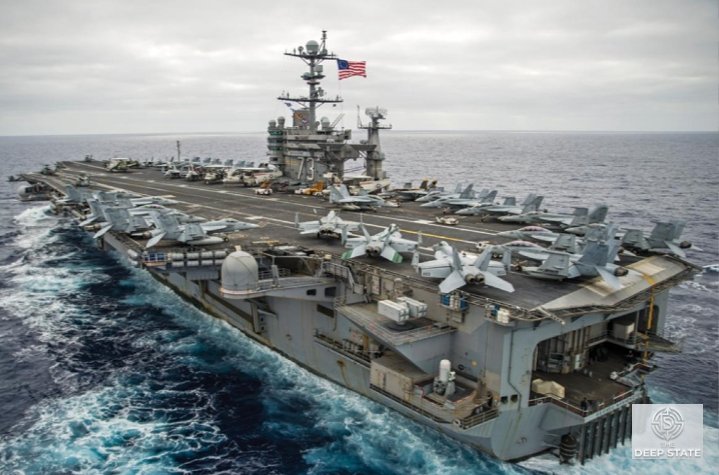 Us aircraft carrier in action in iran war 