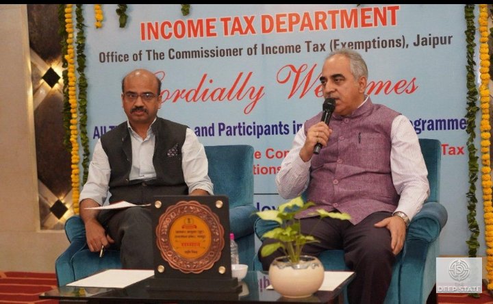 Income Tax Department officials launch the ‘Prarambh 2026’ awareness campaign in Jaipur, focusing on tax reforms, digitalization, and taxpayer-friendly governance. Photo: DeepState Network